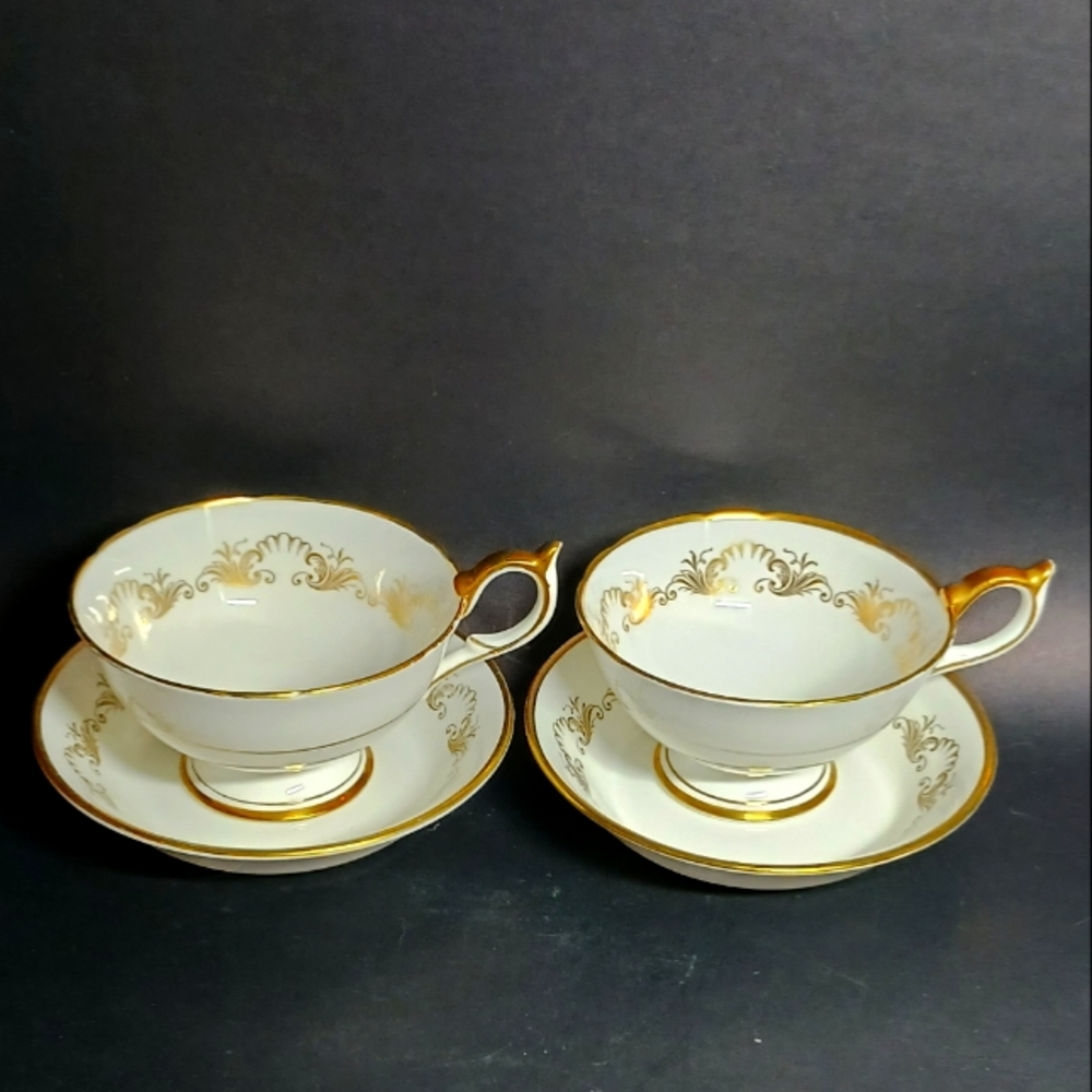 LOUIS XV by Aynsley 2 Tea Cup & Saucer Sets